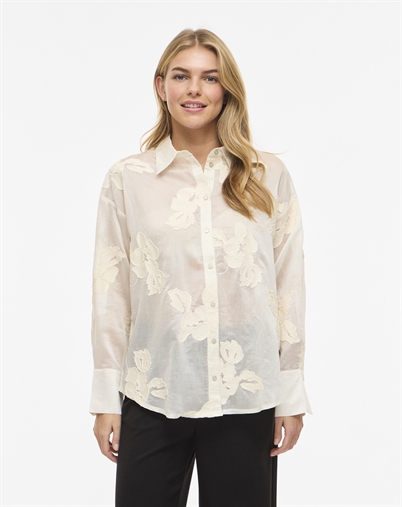 Vila - VIBeka Flower Skjorte - Birch